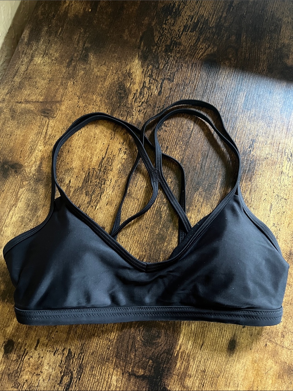 Speedo PowerFLEX Black Strappy Bikini Top